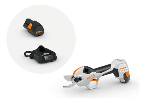 Tijera De Poda A Batería Stihl Asa 20 Con Cargador Y Bateria Color Naranja