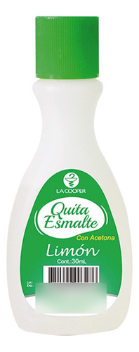 Quita Esmalte Con Acetona Limón 30ml - La Cooper