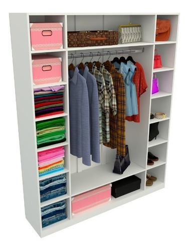Armário Colmeia Cabideiro 100%mdf (closet Roupas Expositor) Cor Branco