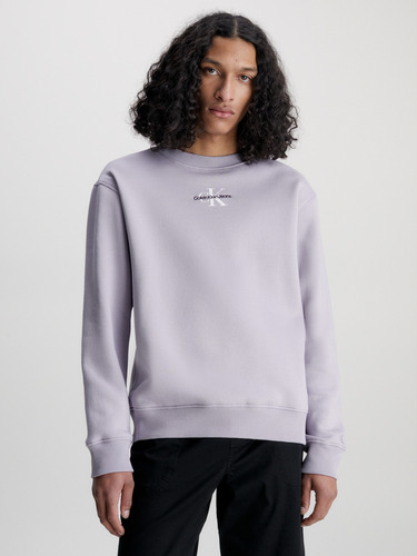 Polerón Crew Neck Morado Calvin Klein