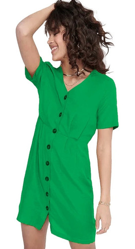 Vestido Corto Marca Apparel® Mod.b6499ac Verde