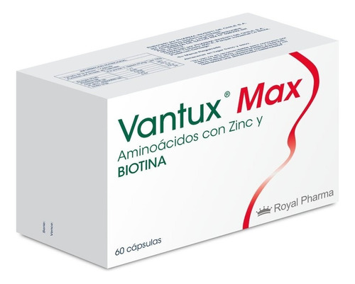Vantux Max 60 Cápsulas Tratamiento Para La Caída Del Pelo Ro