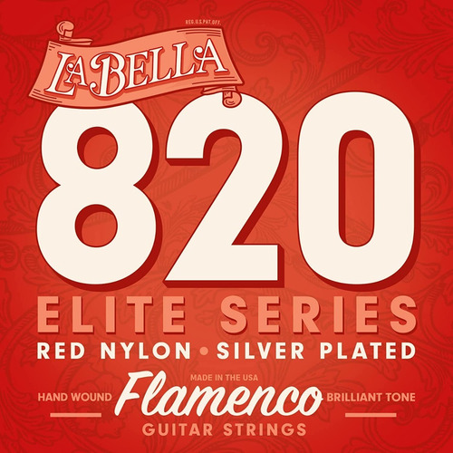 Cuerdas La Bella 820 Para Flamenco Nylon Rojo