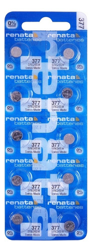 Pila Renata Silver Oxide 377 Botón - pack de 10 unidades