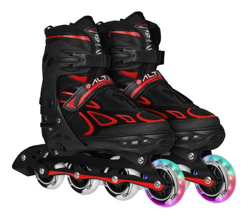 Patines En Linea Freeskate Ajustables Llanta Con Luz Mediano