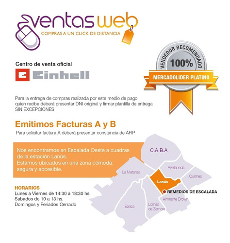 Amoladora Angular 115 Mm Einhell 750 W Blindada Profesional