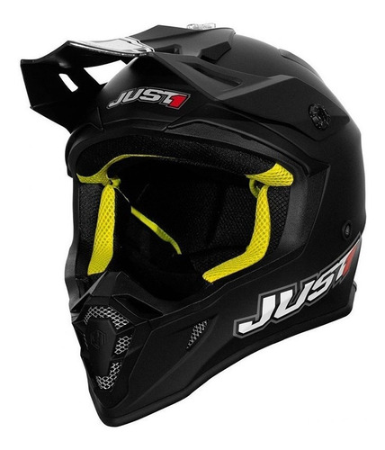 Capacete Just1 J38 Black Solid Matte Cor Preto Tamanho do capacete 58