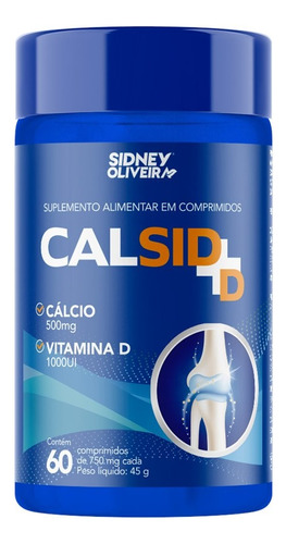 Cálcio Elementar 500mg + Vitamina D3 1000ui Calsid-d 60 Comp