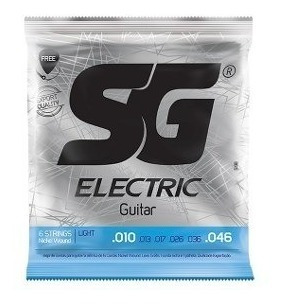 Kit C/ 3 Encordoamento Guitarra Sg 010 / 46 Light Original !