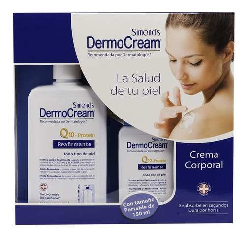  Pack Simonds Dermocream Crema Reafirmante Q10 400 + 150ml