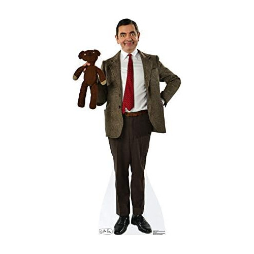 Figura De Cartón Tamaño De Mr. Bean Y Teddy