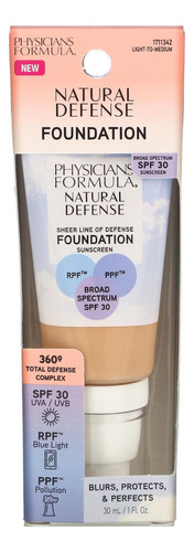 Base De Maquillaje Physicians Formula Spf 30 Natural Defense Tono Light To Medium