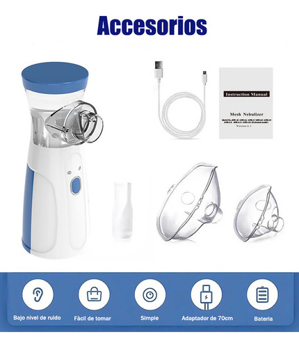 Nebulizador Portátil Niños Adultos Mesh Inhalador Usb