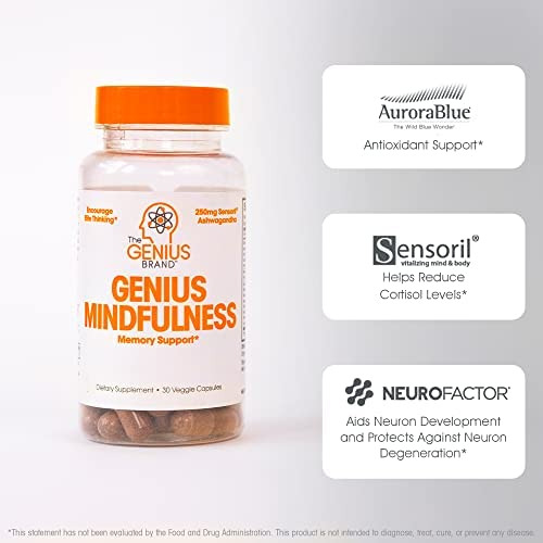 Suplemento Genius Mindfulness, Nootropic Cognitive Brain Bo
