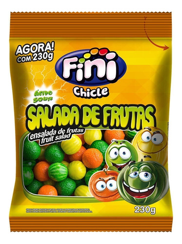 Chiclete Fini Salada De Frutas Com Recheio Cítrico 230g