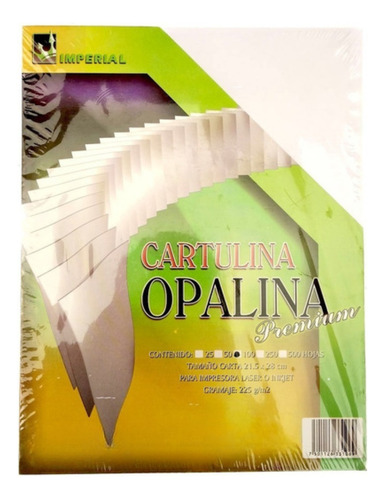 100 Hojas Cartulina Opalina 225 Gr Carta Crema Lino Imperial