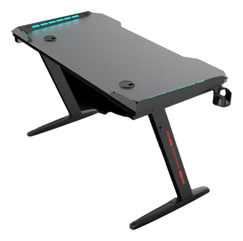 Mesa Para Escritório Gamer Com Led Rgb Computador Notebook