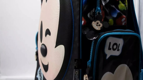Mochila Espalda - Mickey Mouse Emoji Wabro - Art. 84115 Color Negro