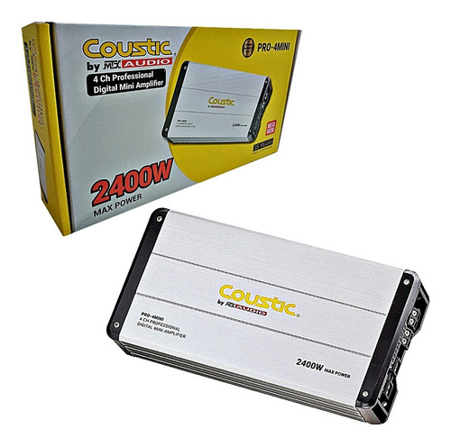  Amplificador Coustic Pro-4mini 2400w Max 4 Canales Clase Ab