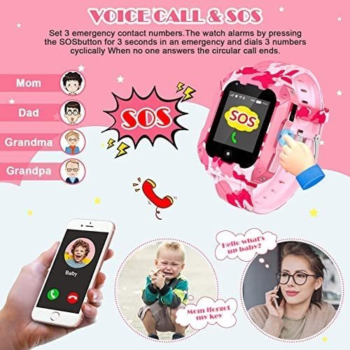 Imagen 3 de 7 de Reloj Inteligente P/niños Cjc Impermeable 3-14 Años - Rosa