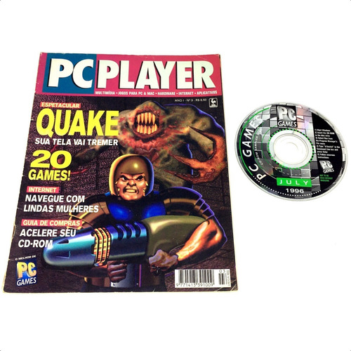 Pc Player Edição Nº 3 Ano 1 Revista C/ Cd-rom - Julho 1996