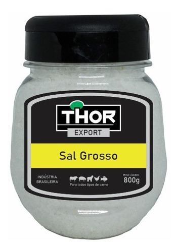 Sal Grosso Para Churrasco Thor Export Tradicional Com 800g