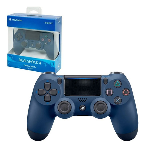 Controle Sony Playstation Dualshock 4 Azul Noturno Novo Lacr