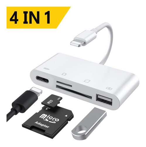 4 In 1 Sd Tf Usb To Lightning Camera Reader Adapter Ios 13