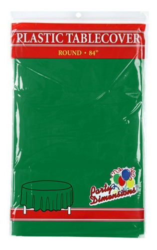 Mantel Redondo De Plstico Verde, Paquete De 4, Fundas Desech