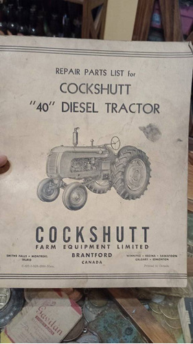  Catalogo Antiguo Tractor Cockshutt 40 Original 