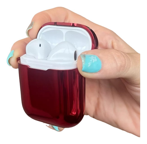 Funda Compatible Con AirPods 1 Y 2 Case Elegante Metalizado