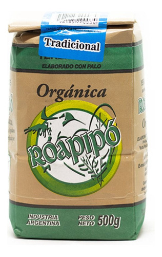  Yerba Mate Orgánica Roapipó Tradicional 6 X 500 Gr