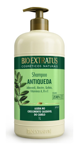  Shampoo Jaborandi Bio Extratus - 1l Antiqueda E Crescimento