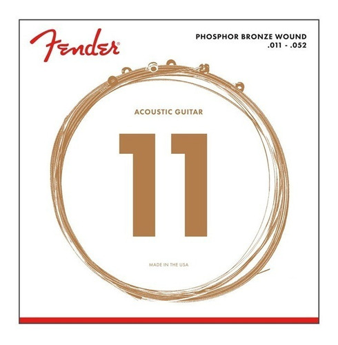 Set Cuerdas Fender Phosphor Bronze 11-52