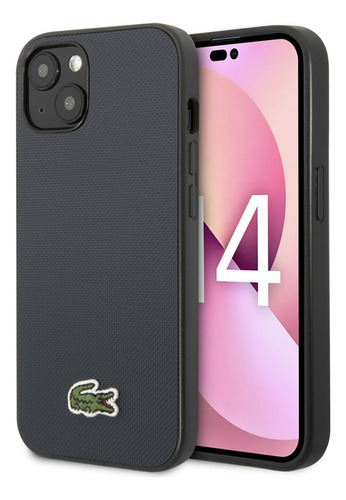 Funda Case Lacoste Logo Iconic Iphone14 Plus Negro Original