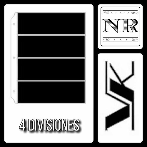 10 Hojas Para Billetes - Vk 4 Divisiones En Pvc Fondo Negro