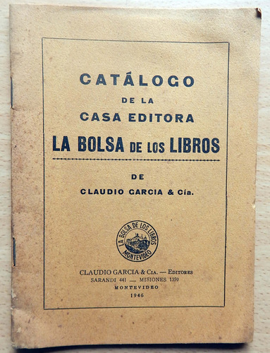 Catálogo Casa Editora La Bolsa De Los Libros Claudio García