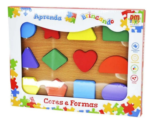 Brinquedo Empilhável Dm Toys - Aprenda Cores E Formas