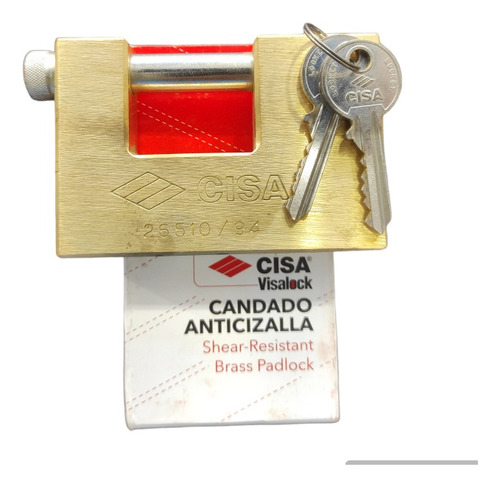 Candado Cisa Anticizalla De 94mm Original 2 Llaves