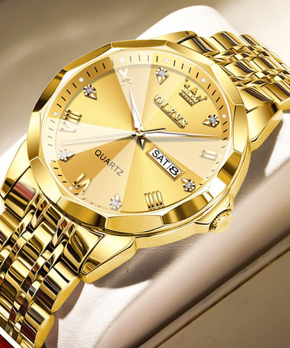 Reloj Pulsera Olevs De Oro Para Hombre