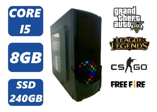 Cpu Gamer Intel Core I5 3.6ghz (turbo), 8gb, Ssd 240