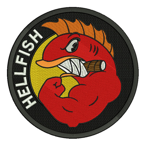 872 Hellfish Parche Bordado Termodhesivo