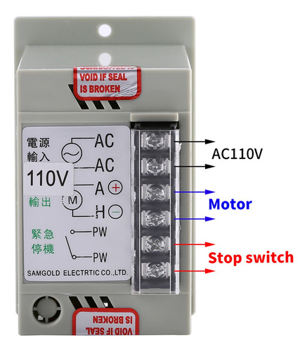 Controlador Velocidad Motor Cc 24v90v Entrada De Ca 110v