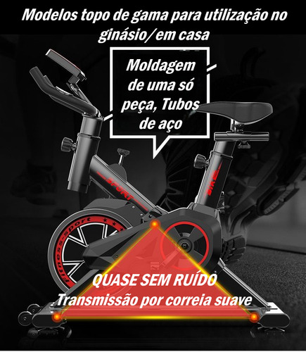 Bicicleta Spinning Ergométrica Roda Inércia Carga 150kg