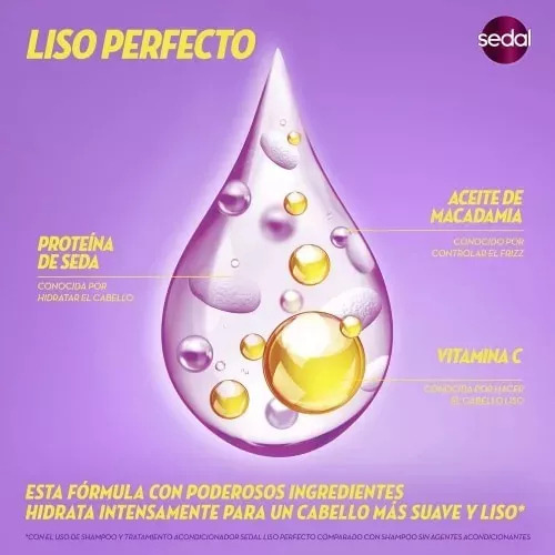 2 Shampoo Sedal Liso Perfecto 620ml