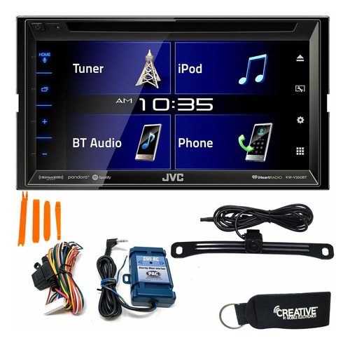 Jvc Kw-v350bt 6.8 Receiver With Bluetooth, 13-band Eq + Swi-rc Steering Wheel Control Interface & Back-up Camera