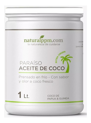 Aceite De Coco Orgánico Virgen 1 Litro