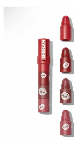 Kit X4 Labiales Mega Lip Stacks Sheglam Combo Labial Mujer