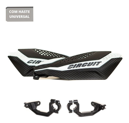 Cubre Puños Circuit Dakar Universal Carbono/blanco Moto