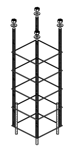 Base De Concreto Rectangular 40x40x120cm